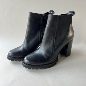 Gibson Latimer Black Leather Ankle Boots